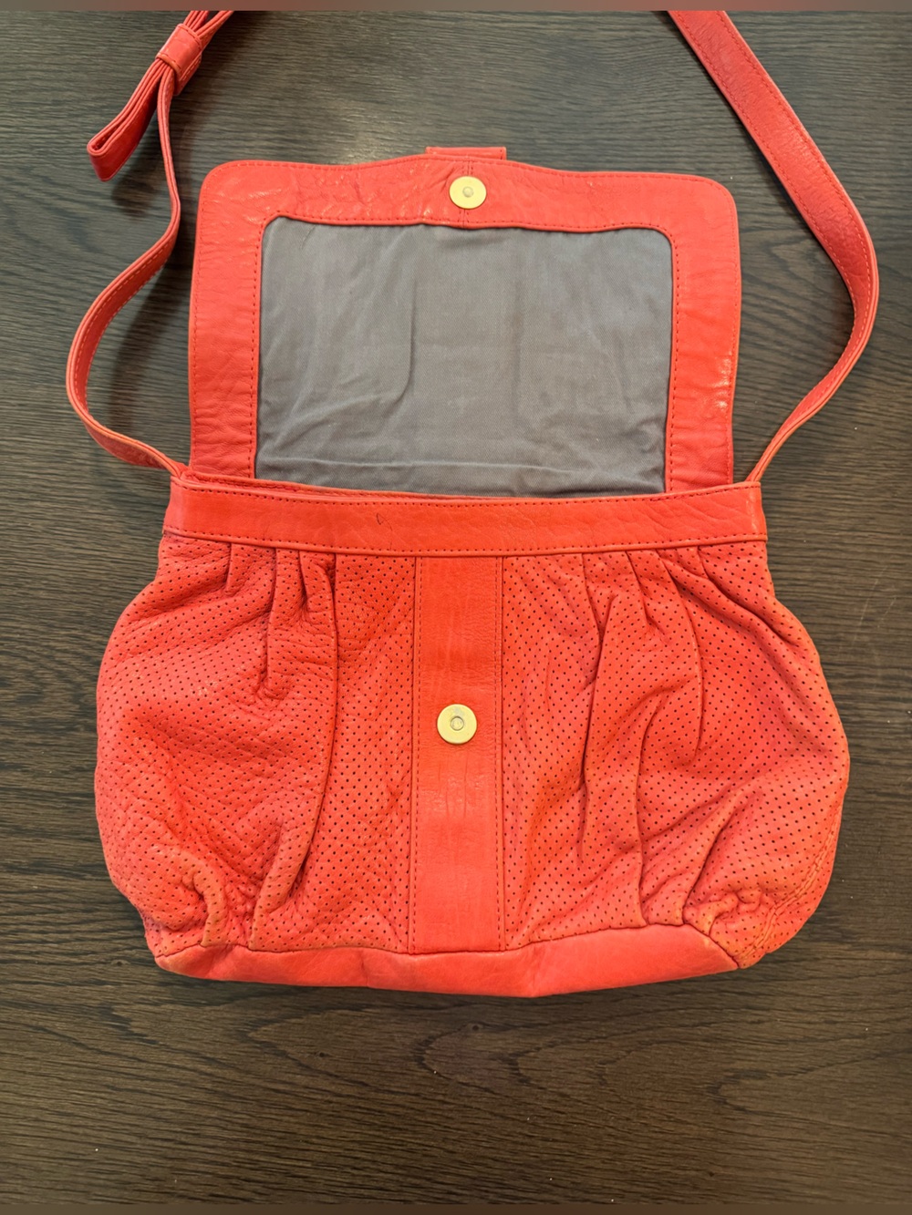 See by Chloe Red Coral Women's Crossbody Bag with Front Flap Vintage - Picture 5 of 13